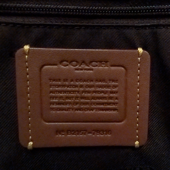 Coach Elise Navy Leather Satchel and Matching Wallet - Picture 5 of 8